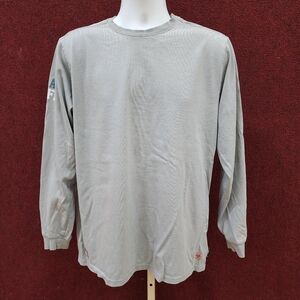 Ariat Work FR Flag Graphic Long Sleeve Shirt Medium Men’s Grey Work Utility